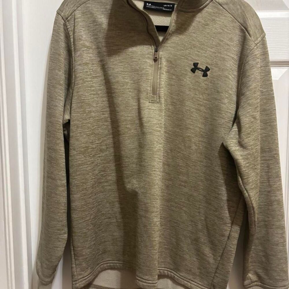 Under-armour Men's Khaki and Green Sweatshirt